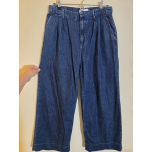 GAP 365 Trouser Dark Indigo Ultrasoft Denim Elastic Back Waist Jeans 8 S/726034